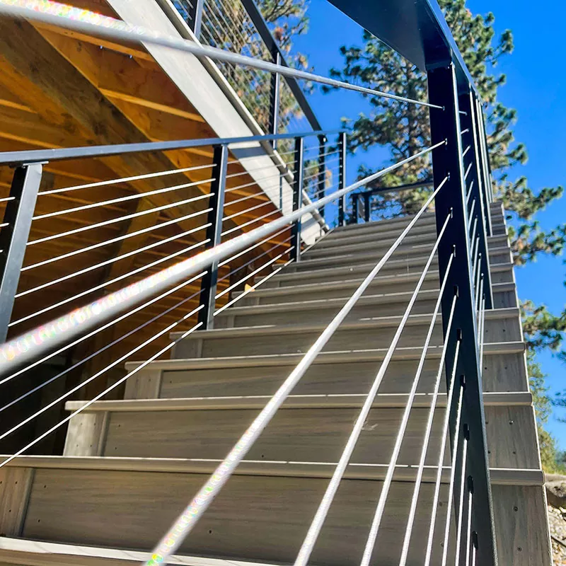 الدرابزين السلكي للسلالم